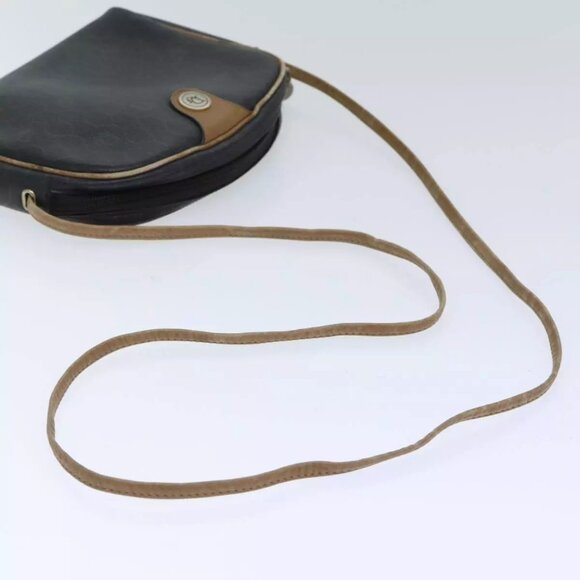 Christian Dior Honeycomb Canvas Shoulder Bag PVC Leather Black Auth 90814 - Picture 8 of 16